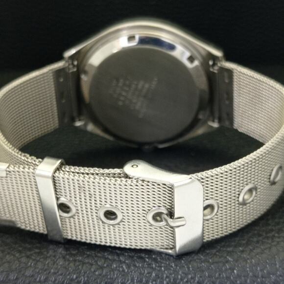 Vintage 1972 Citizen Automatic Mens Silver Watch W/daydate & Red/Blue accents - Picture 2 of 10